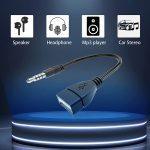 POWERTECH καλώδιο 3.5mm σε USB 2.0 female CAB-J055, 0.5m, μαύρο - Image 2