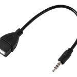 POWERTECH καλώδιο 3.5mm σε USB 2.0 female CAB-J055, 0.5m, μαύρο