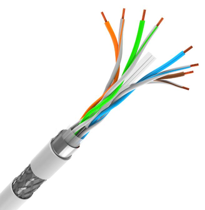 CAB-N298 POWERTECH καλώδιο δικτύου CAB-N298, Cat 6 S/FTP, CCA, 24AWG, 305m, γκρι - Image 1