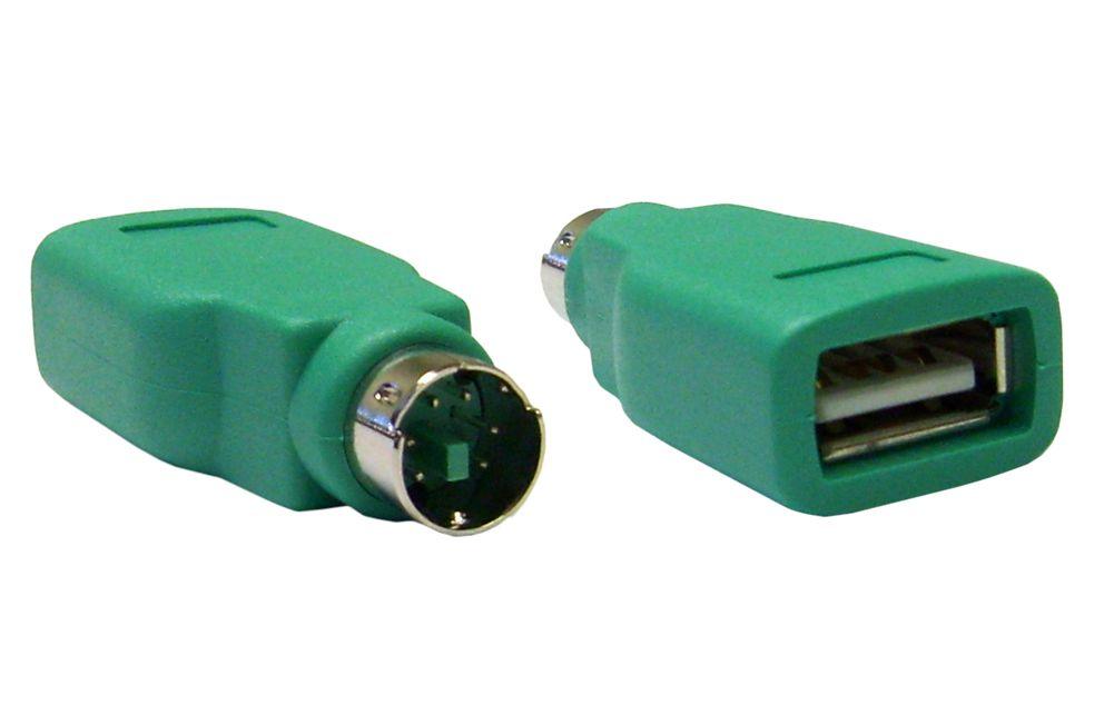CAB-U021 POWERTECH αντάπτορας USB 2.0 θηλυκό σε PS2 αρσενικό CAB-U021, πράσινος - Image 1