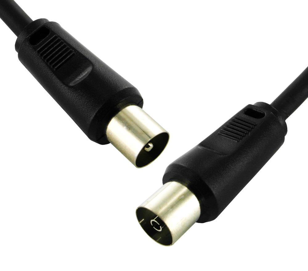 CAB-V004 POWERTECH καλώδιο κεραίας RF αρσενικό - RF θηλυκό CAB-V004, μαύρο, 1.5m - Image 1
