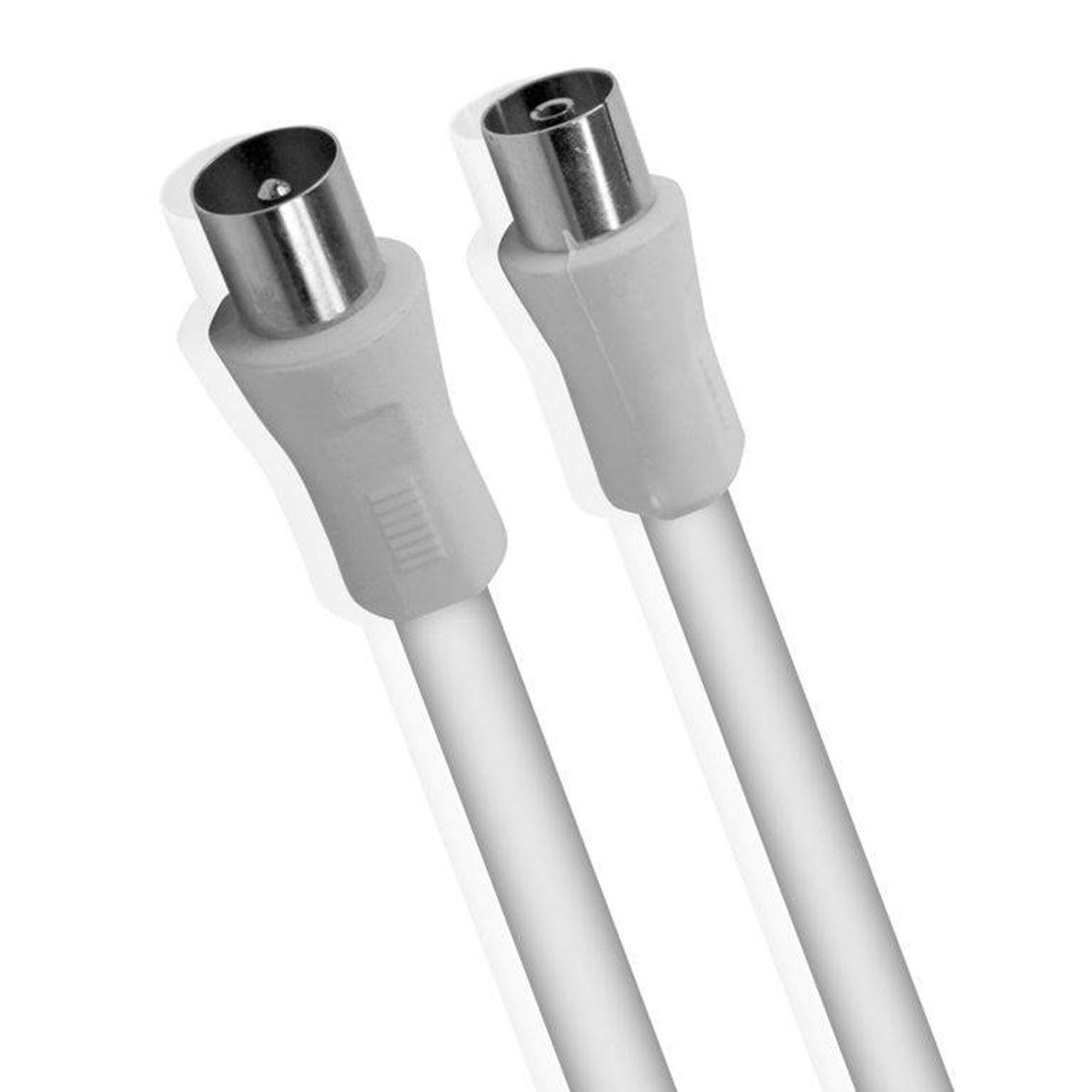 CAB-V016 POWERTECH καλώδιο κεραίας RF αρσενικό - RF θηλυκό CAB-V016, λευκό, 3m - Image 1