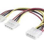 POWERTECH καλώδιο ρεύματος IDE (F) σε 2x IDE (M) CAB-W004, 20cm