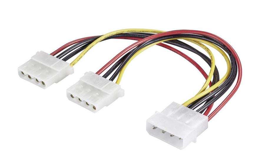CAB-W004 POWERTECH καλώδιο ρεύματος IDE (F) σε 2x IDE (M) CAB-W004, 20cm - Image 1