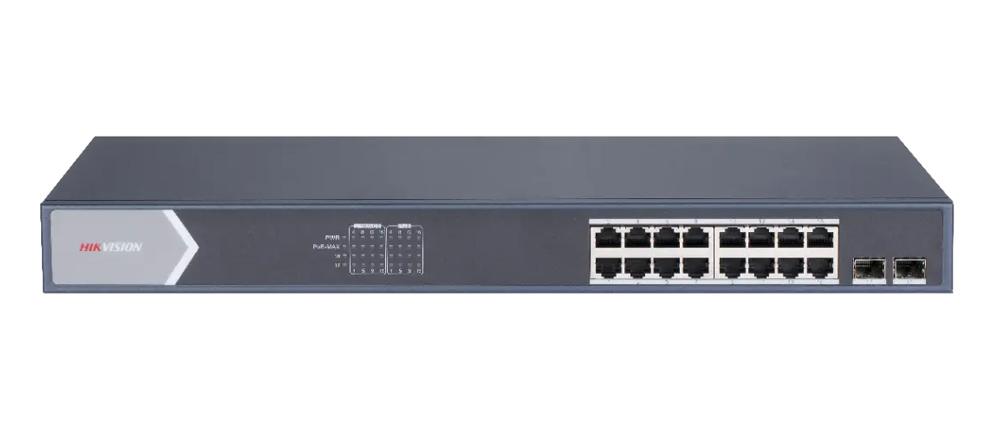 DS-3E1518P-SI HIKVISION Managed switch DS-3E1518P-SI, 16x PoE & 2x SFP ports, 1000Mbps - Image 1