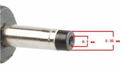 M21 POWERTECH βύσμα για φορτιστή Asus laptop, M21, 19V, 2.35x0.7mm - Image 1