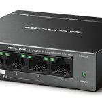 MERCUSYS Desktop Switch MS105GP, 5x 10/100/1000 Mbps, PoE+, Ver. 1.0