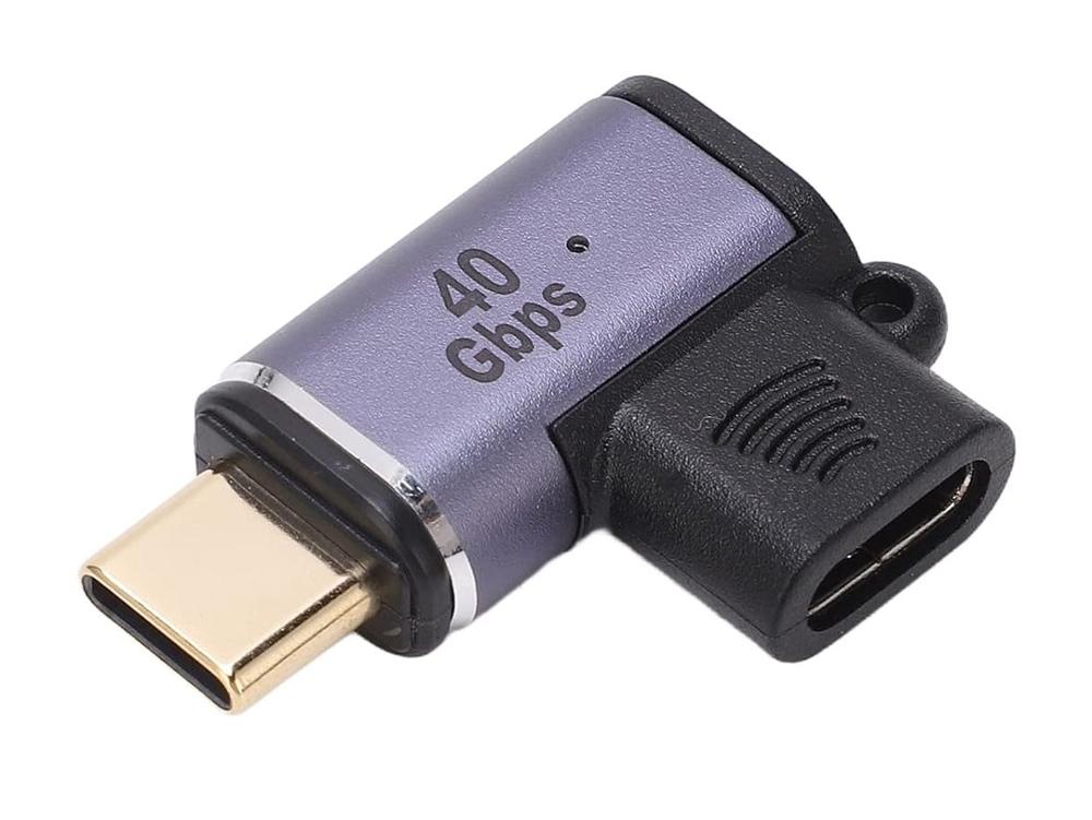 PTH-107 POWERTECH αντάπτορας USB-C PTH-107, μαγνητικός, 100W, 40Gbps, γκρι - Image 1