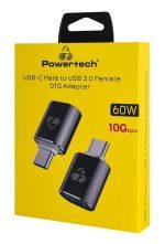 POWERTECH αντάπτορας USB-C σε USB 3.0 PTR-0148, 10 Gbps, 60W, γκρι - Image 2