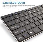 RIITEK ασύρματο πληκτρολόγιο RT721 με touchpad, Bluetooth & 2.4GHz - Image 2
