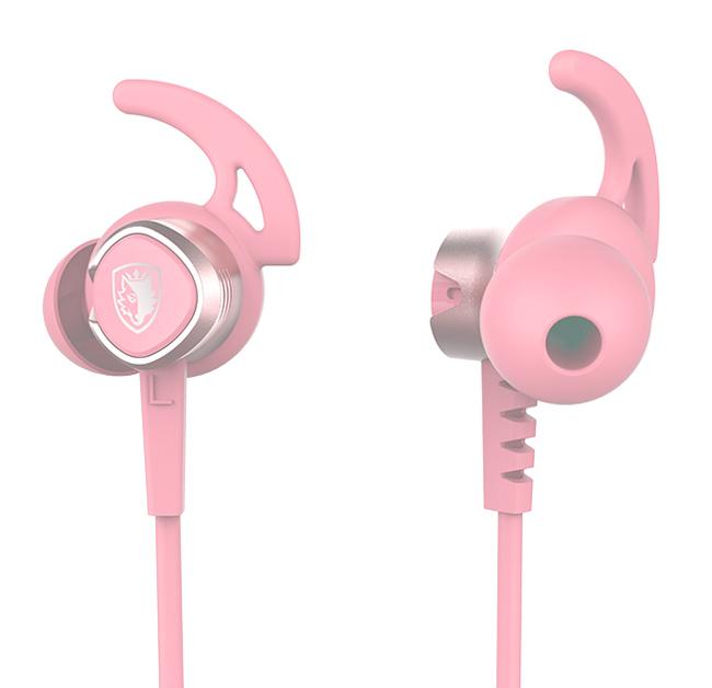 SA-606-PK SADES gaming earphones Wings 20 με μικρόφωνο, 3.5mm, Φ12mm, 1.2m, ροζ - Image 1