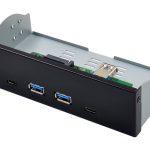 POWERTECH front panel 5.25" σε 2x USB 3.1 & 2x USB-C, VL820