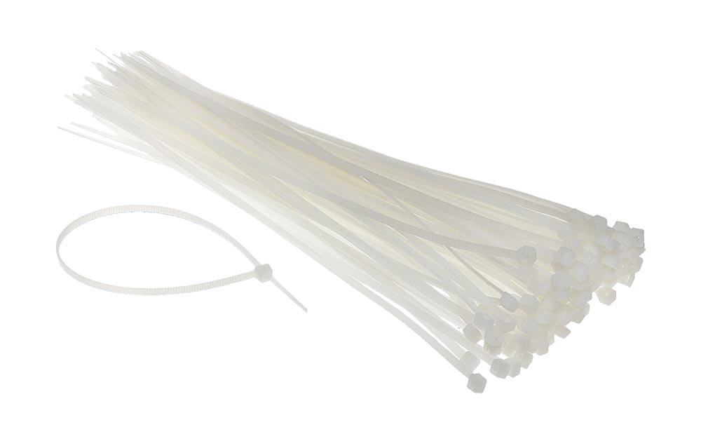 TIES-006 POWERTECH δεματικά καλωδίων TIES-006, 200x7.6mm, λευκά, 100τμχ - Image 1