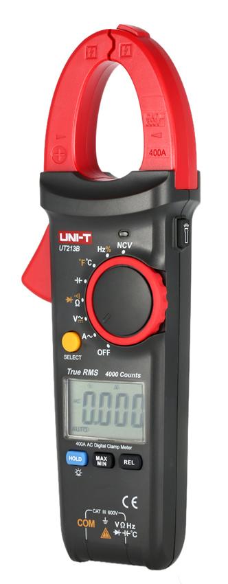 UT213C UNI-T πολύμετρο & αμπεροτσιμπίδα UT213C, 400A AC/DC, NCV, True RMS - Image 1
