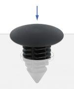 DELOCK Πλαστική τάπα 60187 για κάλυψη οπών, 15x14.5mm, μαύρη, 10τμχ - Image 2