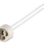 GOOBAY ντουί λάμπας GU10 με καλώδια 9134, 230V/100W, κεραμικό, λευκό