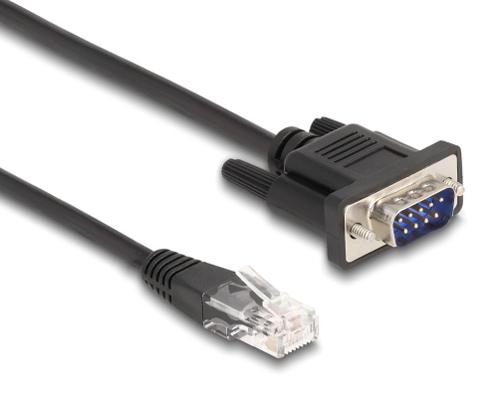 CAB-G040 POWERTECH καλώδιο serial RS-232 σε RJ45 CAB-G040, 30cm, μαύρο - Image 1