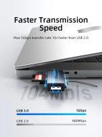 CABLETIME card reader CT-ACSD3-AG, SD/micro SD, USB/USB-C, 5Gbps, γκρι - Image 2