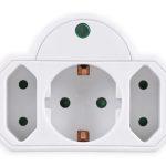 POWERTECH αντάπτορας ρεύματος PT-816, 1x schuko, 2x euro, 16A, λευκός