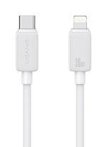 USAMS καλώδιο Lightning σε USB-C US-SJ692, 30W, 480Mbps, 1m, λευκό