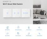 SONOFF smart διακόπτης ΤΧ-T2EU1C, αφής, Wi-Fi, μονός, λευκός - Image 3