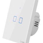 SONOFF smart διακόπτης ΤΧ-T2EU2C, αφής, Wi-Fi, διπλός, λευκός