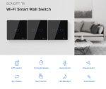 SONOFF smart διακόπτης ΤΧ-T3EU3C, αφής, Wi-Fi, τριπλός, μαύρος - Image 3
