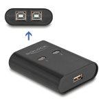 DELOCK USB Type B switch 11503, 2 σε 1, μαύρο