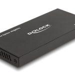 DELOCK HDMI splitter 18652 με downscaler πλήκτρο, 4 σε 1, 4K/60Hz, μαύρο