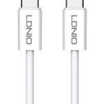 LDNIO καλώδιο USB-C LC901C, 65W PD, 480Mbps, 1m, λευκό