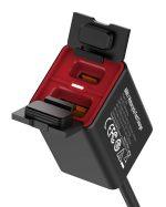 LDNIO φορτιστής μοτοσυκλέτας C108 με καλώδιο, USB/USB-C, 60W, μαύρος