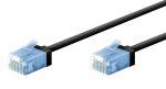 GOOBAY καλώδιο δικτύου 74234, CAT 6A U/UTP, slim, copper, 500MHz, 2m, μαύρο