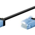 GOOBAY καλώδιο δικτύου 74240, CAT 6A U/UTP, slim, copper, 500MHz, 7.5m, μαύρο