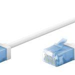 GOOBAY καλώδιο δικτύου 74244, CAT 6A U/UTP, slim, copper, 500MHz, 0.15m, λευκό