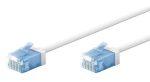 GOOBAY καλώδιο δικτύου 74284, CAT 6A U/UTP, slim, copper, 500MHz, 0.25m, λευκό