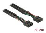 DELOCK καλώδιο USB 2.0 10-pin 2.54mm 82437, 480 Mbps, 50cm - Image 2