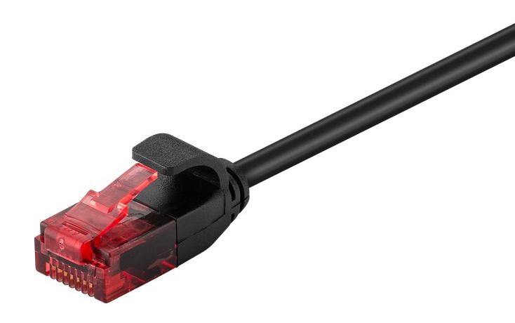 93714 GOOBAY καλώδιο δικτύου 93714, CAT 6 U/UTP, slim, copper, 1m, μαύρο - Image 1