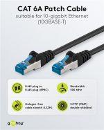 GOOBAY καλώδιο δικτύου 93820, CAT 6A S/FTP, 500MHz, Copper, 5m, μαύρο - Image 2