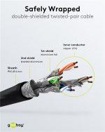 GOOBAY καλώδιο δικτύου 93820, CAT 6A S/FTP, 500MHz, Copper, 5m, μαύρο - Image 4
