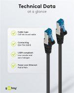 GOOBAY καλώδιο δικτύου 94152, CAT 6A S/FTP, 500MHz, Copper, 0.25m, μαύρο - Image 5
