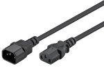 GOOBAY καλώδιο προέκτασης τροφοδοσίας 95124, 0.75mm², 0.5m, μαύρο