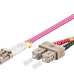 GOOBAY καλώδιο οπτικής ίνας LC-UPC σε SC-UPC 95945, Multimode OM4, 3m, βιολετί
