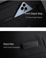 ARCTIC HUNTER τσάντα πλάτης B00558 με θήκη laptop 15.6", 24L, USB, μαύρη - Image 3