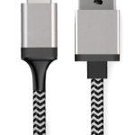 POWERTECH καλώδιο USB σε USB-C CAB-U130, 8mm tip, 25W, 1.5m, μαύρο-γκρι