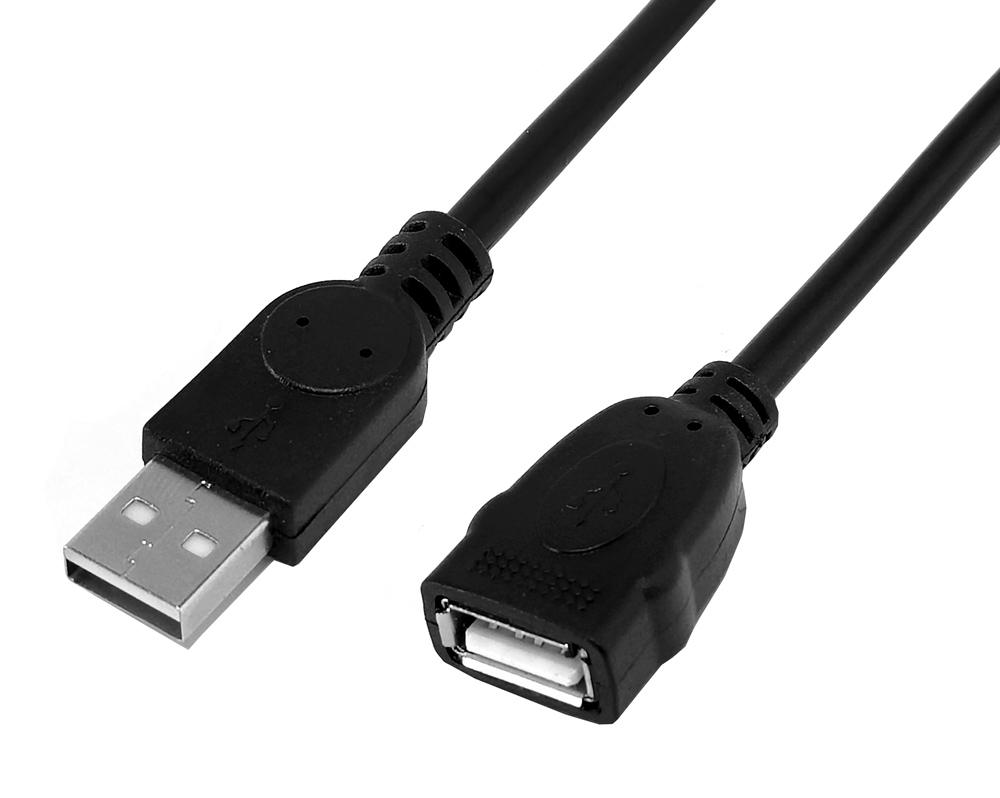 CAB-U160 POWERTECH καλώδιο προέκτασης USB CAB-U160, 480Mbps, 1.5m, μαύρο, 10τμχ - Image 1