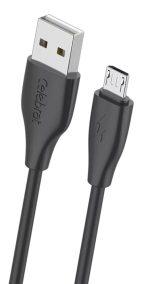 CELEBRAT καλώδιο micro USB σε USB CB-31, 3A, 480Mbps, 1m, μαύρο
