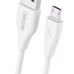 CELEBRAT καλώδιο micro USB σε USB CB-31, 3A, 480Mbps, 1m, λευκό