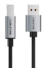 CABLETIME καλώδιο USB σε USB Type B CT-AMBM1, 480Mbps, 3m, μαύρο