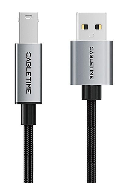CT-AMBM1-AG3 CABLETIME καλώδιο USB σε USB Type B CT-AMBM1, 480Mbps, 3m, μαύρο - Image 1