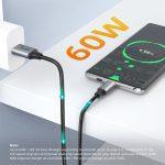 CABLETIME καλώδιο USB-C σε USB CT-AMCMG2, 60W, 10Gbps, 1.5m, μαύρο - Image 4